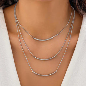 Colar Conjunto Trend Use Lacis Silver Color 