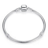 Bracelete Para Berloques Clássico Prata 925 G8 Bracelete 06 LACIS JOIAS 17cm 