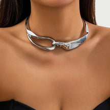 Colar Chocker Elos Dourados G4 Colar03 LACIS JOIAS Prata 